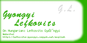 gyongyi lefkovits business card